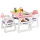 Goplus - Ensemble Table & 2 Chaises Ergonomiques pour Enfant en HDPE,79 x 49 x 49 cm,avec étagère