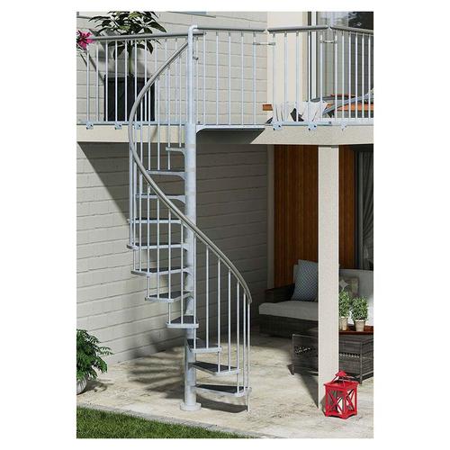 DOLLE Außentreppe Gardenspin mit Trimax-Stufen Gartentreppe Wendeltreppe, 287-329 cm, 155 cm