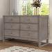 Rustic Wooden Dresser with 6 Drawers,Storage Cabinet for Bedroom