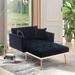 Modern Tufted Velvet Sofa Chaise Lounge Indoor, Adjustable Backrest Lounge Sofa with Thick Padded, Convertible Reclining Chair