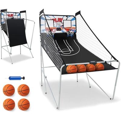 Costway - Arcade-Basketballspiel für 1-4 Spieler, 8 Spielmodi Basketballautomat mit elektronischem