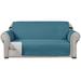 The Twillery Co.® Ayalisse Quilted Reversible Box Cushion Sofa Slipcover Polyester in Green/Blue | 40 H x 78 W x 22 D in | Wayfair