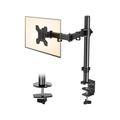 Single Monitor Desk Mount Stand Fully Adjustable Computer Monitor Mount for Screen Up to 32 Inch with VESA 75x75/100x100 Monitor Arm Desk Mount with C-Clamp and Grommet Base