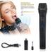 Wireless Microphone VHF Cordless Metal Dynamic Mic System with Rechargeable Receiver for Karaoke Singing Wedding DJ Party Speech Church Class Use