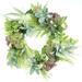 Primrue Spring Wreath w/ Hydrangeas, Lamb's Ear & Berries Traditional Faux in Green/Indigo/White | 28 H x 28 W x 9 D in | Wayfair