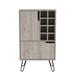 Corrigan Studio® Kiyuanna Bar Cabinet Wood in Black/Brown/Gray | 40.9 H x 23.9 W x 13.3 D in | Wayfair 42650D6D5BA54FD3BF0375E9939E996A