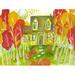 Wildon Home® Trick or Treat House by Jessica Mingo - Wrapped Canvas Print Canvas in White | 36 H x 48 W x 1.25 D in | Wayfair