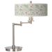 Giclee Gallery 20 1/2" Botanical Flower Shade CFL Swing Arm Desk Lamp