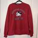 Disney Sweaters | Disney Mickey Mouse Fleece Crewneck Pullover Sweater Sz S | Color: Red | Size: S