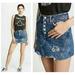 Free People Skirts | Free People We The Free Harvey Distressed Blue Denim Jean Mini Skirt Sz 27 S Nwt | Color: Blue | Size: 27