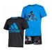 Adidas Matching Sets | Nwt 5 Boys Adidas 3-Piece Set (2 Shirts & 1 Short) Royal Blue & Black C | Color: Black/Blue | Size: 5b