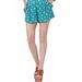 Anthropologie Shorts | Anthropologie | Tracy Reece Turquoise Silk Polka Dot Shorts Size 4 | Color: White | Size: 4