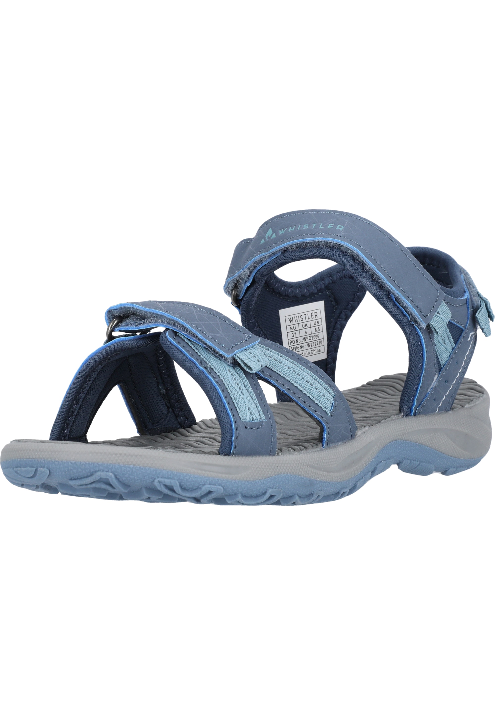 Sandale WHISTLER "Kali W", Gr. 36, blau (hellblau), Polyurethane, Schuhe Outdoorsandale Sandale, mit stoßdämpfender Innensohle