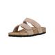 Sandale CRUZ "Liland" Gr. 38, braun (hellbraun) Damen Schuhe Pantolette Schlappen Flats mit praktischem Klettverschluss