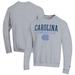 Men's Champion Gray North Carolina Tar Heels Gymnastics Stack Powerblend Pullover Sweatshirt