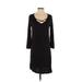 Maurices Casual Dress - Sweater Dress: Black Dresses - Women's Size Small