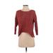 American Eagle Outfitters Pullover Sweater: Red Color Block Tops - Women's Size X-Small