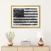 East Urban Home 'USA "Melting Film" Flag in Black & White II' - Print Paper/Metal in Black/Gray | 24 H x 32 W x 1 D in | Wayfair