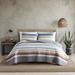 Eddie Bauer Salmon Ladder Stripe Cotton Reversible Quilt Set Polyester/Polyfill/Cotton in Gray | King Quilt + 2 King Shams | Wayfair 221109