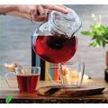 Red Barrel Studio® 1.5 Quart Stovetop Clear Glass Teapot Kettle w/ Lid - Microwave Safe Glass | 8 H x 9 W x 9 D in | Wayfair