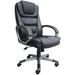 Inbox Zero Katrianna Faux Leather Executive Chair Upholstered in Black | 49 H x 28 W x 27 D in | Wayfair F6AE6B23238D43F5836556EA74F8DF3B