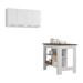 Red Barrel Studio® Caledon Kitchen Set, Kitchen Island + Upper Wall Cabinet Wood in Brown/White | 35.4 H x 40.5 W x 27.5 D in | Wayfair