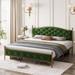 House of Hampton® Geraud Platform Bed Upholstered/Metal in Green | 41.7 H in | Wayfair 2A609559A5124987A88AE06190599908