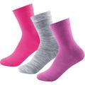 Devold Kinder Daily Light 3er Pack Socken (Größe 31 , pink)