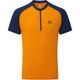 Mountain Equipment Herren Nava Zip T-Shirt (Größe XXL, orange)