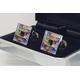 Men's Multi Coloured Square Cufflinks, Gift For Him, Contemporary Crystal Cufflinks. Free Shipping