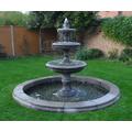 3 Tiered Edwardian Fountain, Large Clarence Single Pool Surround