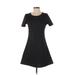 Halo Casual Dress - Mini: Black Stripes Dresses - Women's Size Small