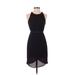 Sienna Sky Casual Dress - High/Low Crew Neck Sleeveless: Black Print Dresses - Women's Size X-Small