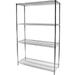 Shelving Inc. 18 d x 48 w x 72 h Chrome Wire Shelving with 4 Shelves