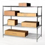Shelving Inc. 36 d x 48 w x 72 h Chrome Wire Shelving with 4 Shelves