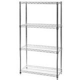 Chrome Wire Shelving with 4 Shelves - 14 d x 14 w x 72 h (SC141472-4)