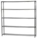 Shelving Inc. 12 d x 72 w x 54 h Chrome Wire Shelving with 5 Tier Shelves Weight Capacity 800lbs Per Shelf