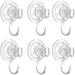 6 Pack Suction Cup Wreath Hanger Large Clear Reusable Wreath Heavy-Duty Hook 22 LB Removable Strong Window Glass Door Suction Cup Wreath Holder Use for Halloween Christmas Wreaths Decorations