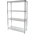 Shelving Inc. 18 d x 54 w x 54 h Chrome Wire Shelving with 4 Shelves