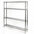 Shelving Inc. 8 d x 48 w x 84 h Chrome Wire Shelving with 4 Tier Shelves Weight Capacity 800lbs Per Shelf