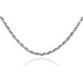 GOLD CHAINS: ROPE SOLID DIAMOND CUT WHITE GOLD CHAIN 1MM : 10K 22