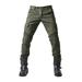 Hanas 2023 Mens Pants Motorcycle Protective Trousers Men s Motorcycle Jeans Breathable Wear-Resistant With 2 Pairs Of Hip And Knee Protectors Removable Pads Army Green XXXL