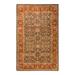 Eclectic One-of-a-Kind Hand-Knotted Area Rug - Brown 6 1 x 9 6