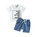 Toddler Baby Boy Outfit I Got it from My Mama Short Sleeve T-Shirt Tops Jogger Pants Shorts Set Summer Clothes
