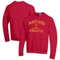 Men's Champion Red Maryland Terrapins Gymnastics Icon Powerblend Pullover Sweatshirt