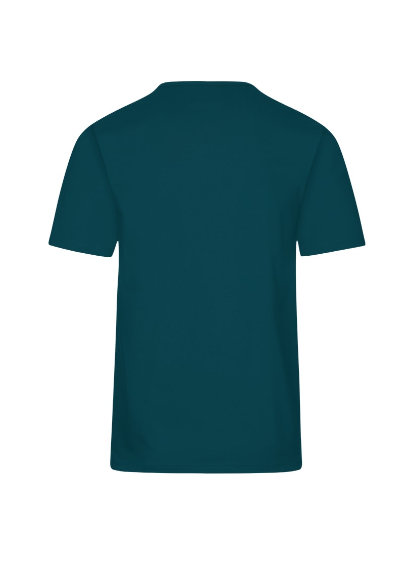 T-Shirt TRIGEMA "TRIGEMA T-Shirt mit Knopfleiste DELUXE Baumwolle", Herren, Gr. S, blau (saphir), 100% Baumwolle, Shirts Image