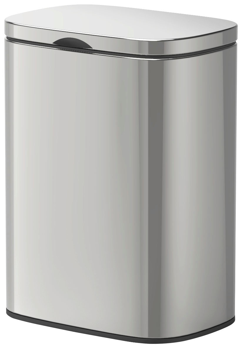 Kosmetikeimer WENKO "Sare", silber (silber glänzend), B:21,5cm H:29,5cm T:19cm, Edelstahl, Mülleimer, zur Befestigung an der Wand, 5 Liter