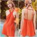 Anthropologie Dresses | Anthropologie Braided Halter Mini Dress New Orange Beach Pool Anthro Large Medi | Color: Orange | Size: Various