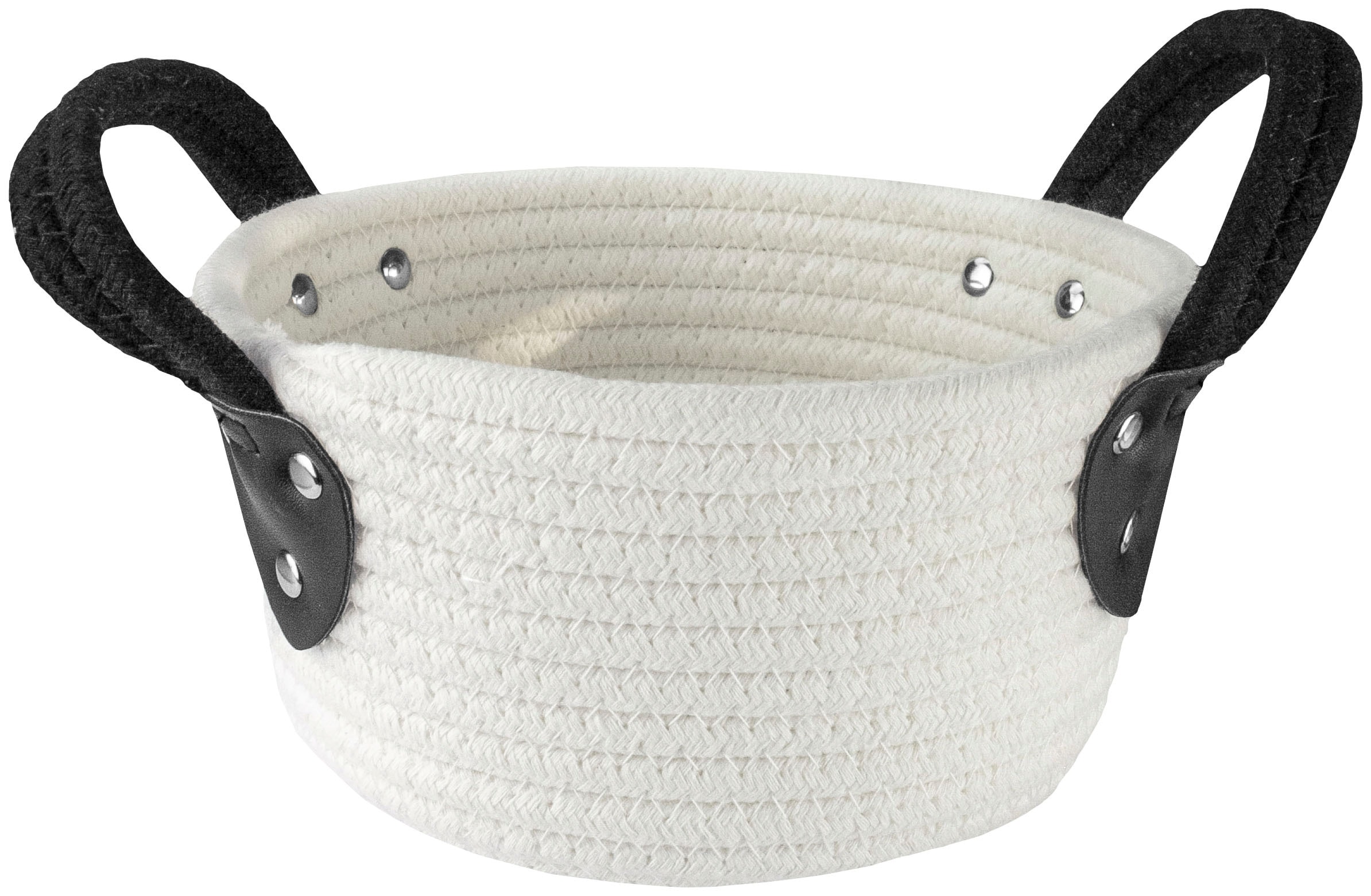 Aufbewahrungsbox KLEINE WOLKE "Patch", schwarz, Baumwollmix, Polyester, Aufbewahrungsboxen