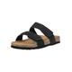 Sandale CRUZ "Liland" Gr. 37, schwarz Damen Schuhe Pantolette Schlappen Flats mit praktischem Klettverschluss